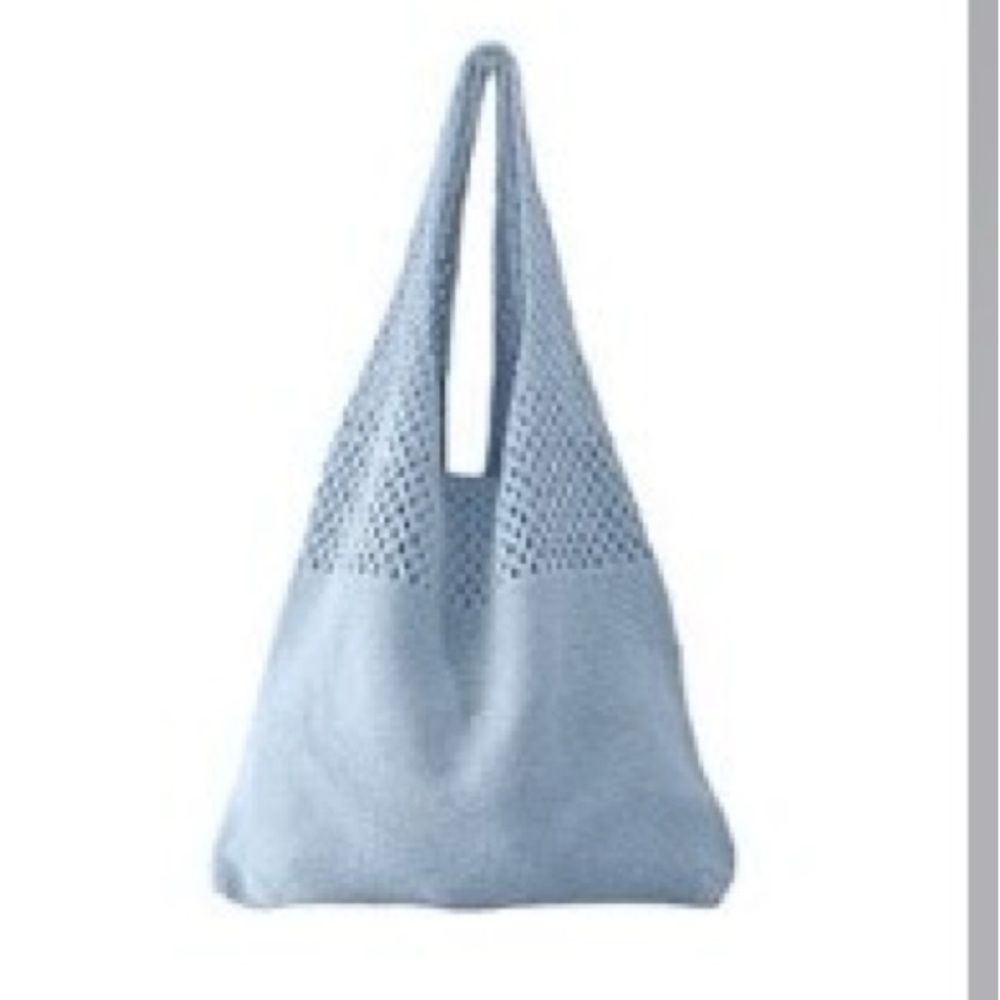 Boho NWT Colors Simple Retro
Hollow Crochet Blue Bag - Picture 3 of 4